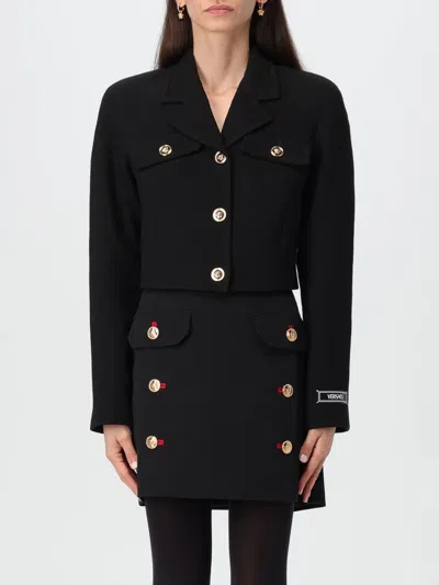 VERSACE BLAZER VERSACE WOMAN COLOR BLACK,411946002