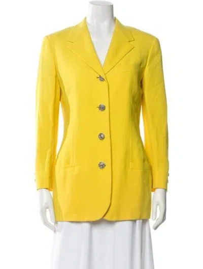 Pre-owned Versace Blazer In Yellow