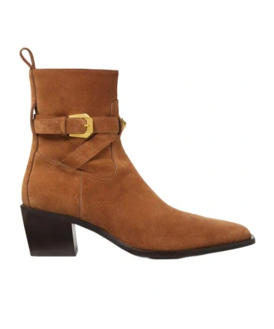 Versace Block Heeled Zipped Ankle Boots
