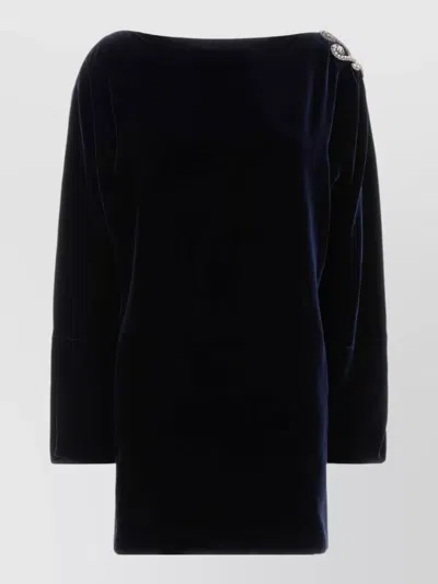 Versace Cocktail Dress Viscose Silk Liquid Velvet In Black