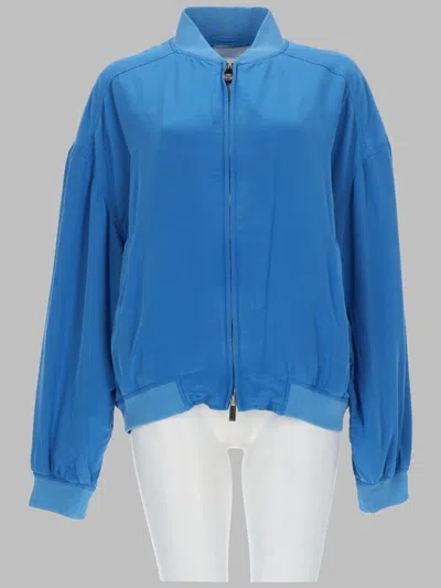 Versace Silk Poplin Embroidered Jacket In Animal Print