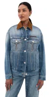 Versace Blouson Denim Jacket Medium Blue In Blue
