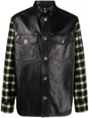 Versace Blouson Leather Clothing In Black