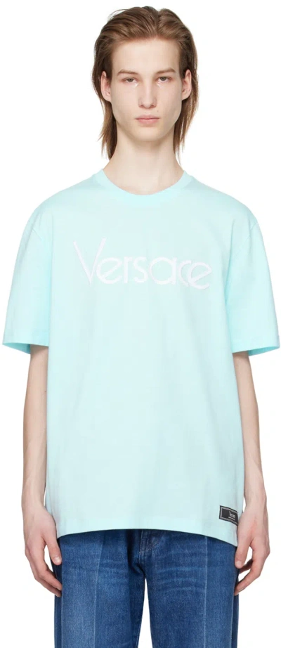 Versace Blue 1978 Re-edition T-shirt In 1vd50-pale Blue