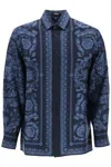Versace All-over Barroco Print Silk Shirt In Multi