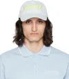 Versace Blue Baseball Denim Cap In 2us10-denim+multi