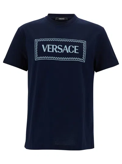 VERSACE BLUE CREWNECK T-SHIRT