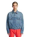 Versace Jacket Long Sleeves Elasticated Hem Chest Pockets In Blue