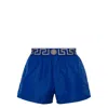 Versace Intimo Blue Geometric Patterned Lingerie Shorts