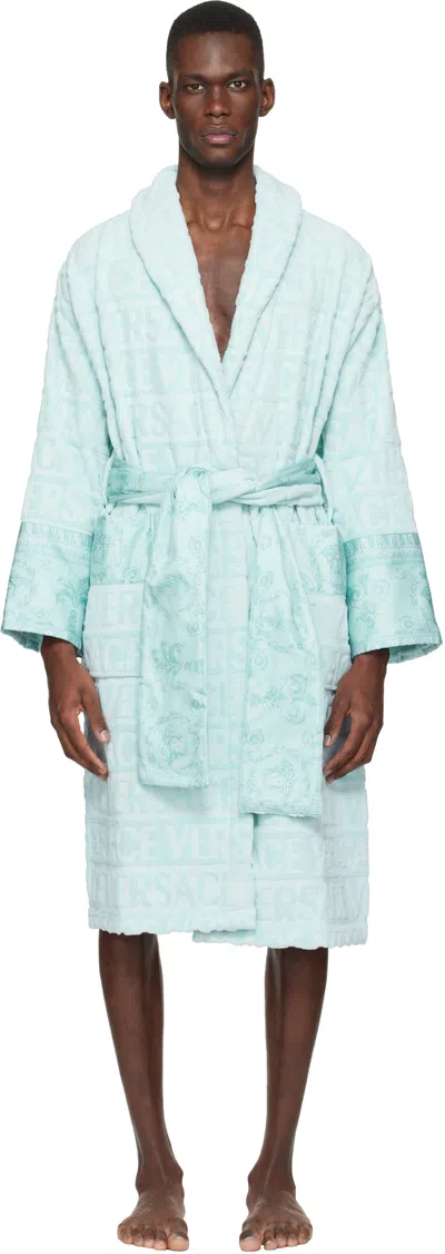 Versace Blue 'i Heart Baroque' Bathrobe