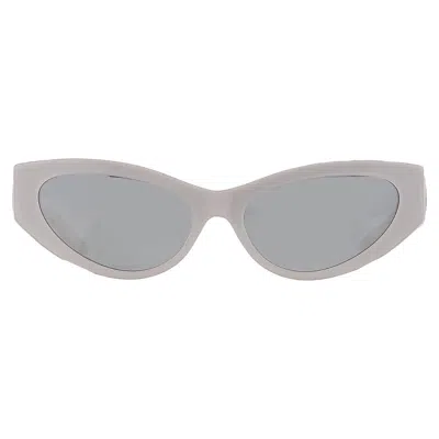 Versace Blue Mirror Silver Cat Eye Ladies Sunglasses Ve4470b 54741u 56 In Grey