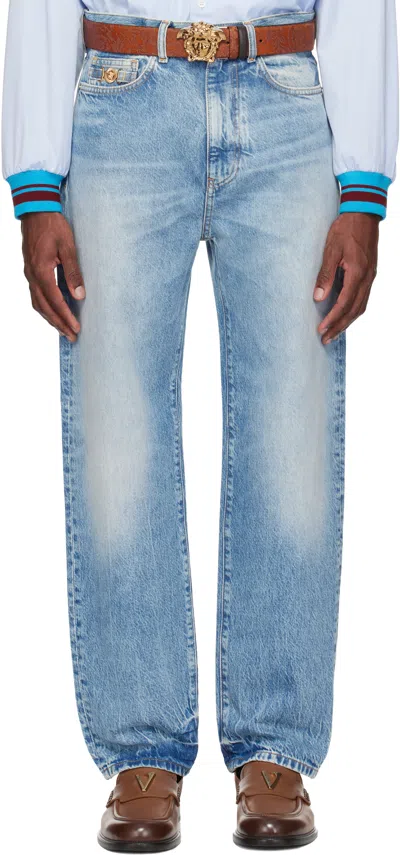 Versace Blue Pencil Jeans