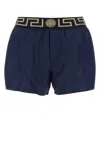 VERSACE BLUE POLYESTER SWIMMING SHORTS