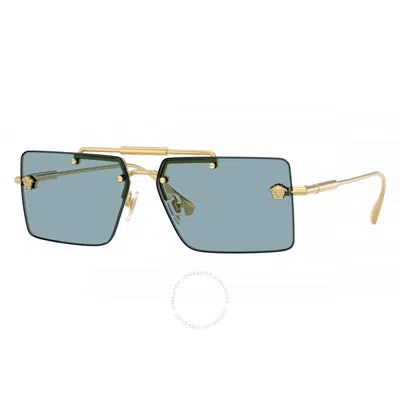 Versace Blue Rectangular Ladies Sunglasses Ve2245 100280 60