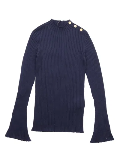 Versace Kids' Blue Ribbed Sweater