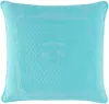 Versace Blue Seashell Baroque Double-faced Pillow In Light Blue