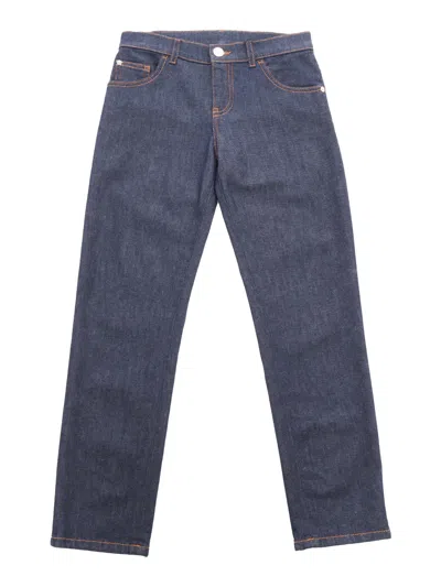 Versace Kids' Blue Straight Leg Jeans