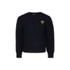 Versace Medusa Head Cable-knit Jumper In Blue