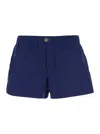 Versace Blue Swim Shorts With Elastic Waist And Medusa Plaque On The Front In Blue