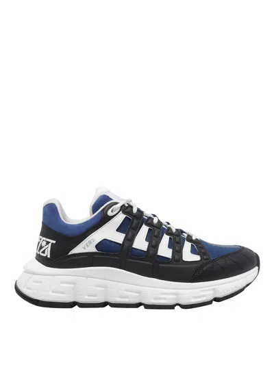 Versace Blue Trigreca Sneakers In White