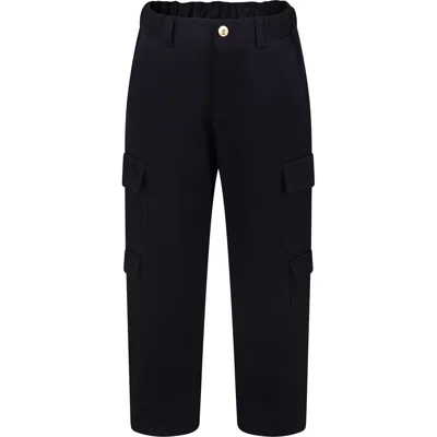 Versace Kids' Blue Trousers For Boy With Medusa