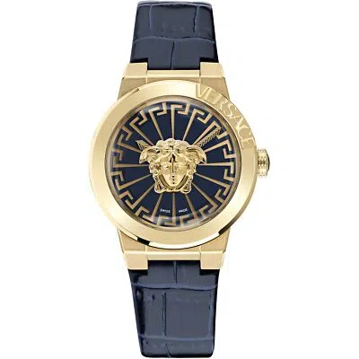Pre-owned Versace Blue Womens Analogue Watch Medusa Infinite Ve3f00122