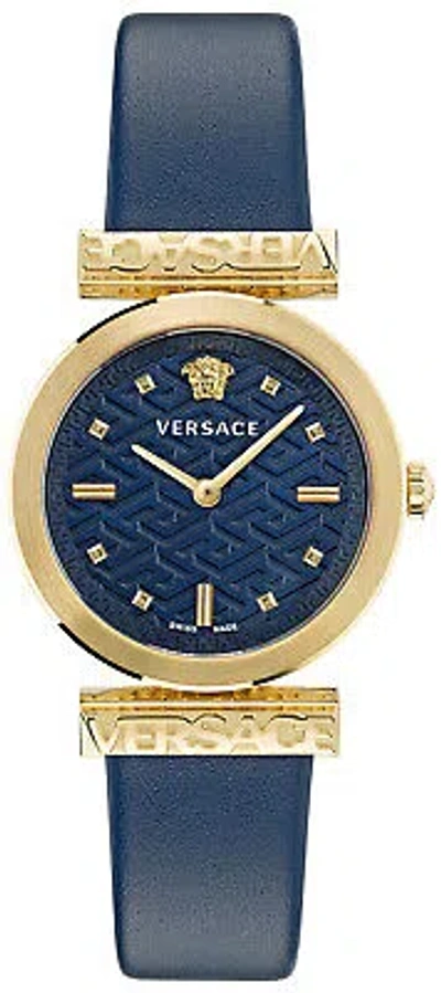 Pre-owned Versace Blue Womens Analogue Watch Regalia Ve6j00223
