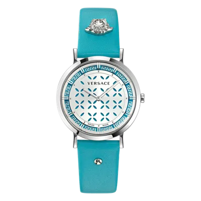 Pre-owned Versace Blue Womens Analogue Watch  Generation Ve3m00823