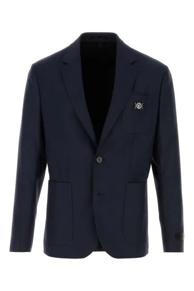 VERSACE BLUE WOOL BLAZER
