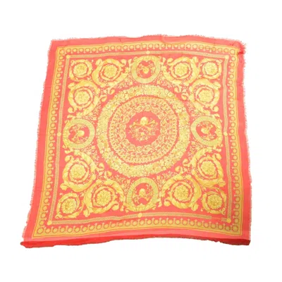 VERSACE BLUE/GOLD SILK SCARF 90 CM