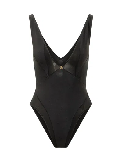 Versace Body Light Medusa Top In Black