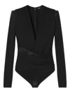 Versace Bodysuit Responsible Stretch Crepe Jersey Clothing In Black