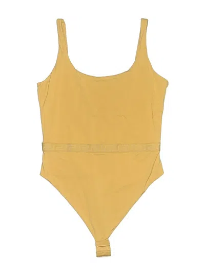 Pre-owned Versace Bodysuit In Yellow