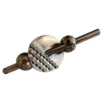Pre-owned Versace Bold And Iconic Gianni  Brooch – 1980s Statement Jewelry In Black