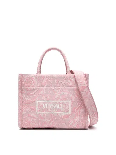 Versace Bolsa Bandolera - Athena In Color Carne Y Neutral