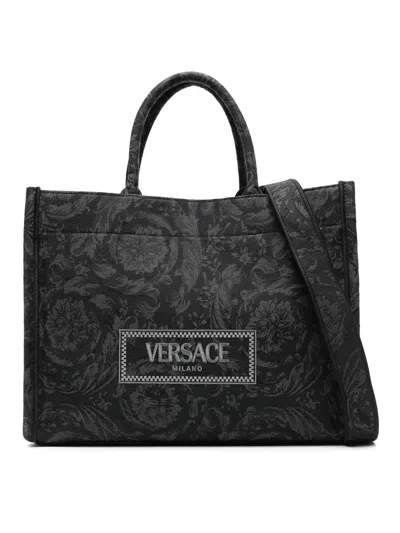 Versace Tote In Black