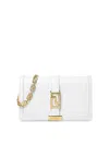 Versace Gold-colored Greek Motif Shoulder Bag In White