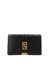 Versace Leather Clutch In Negro