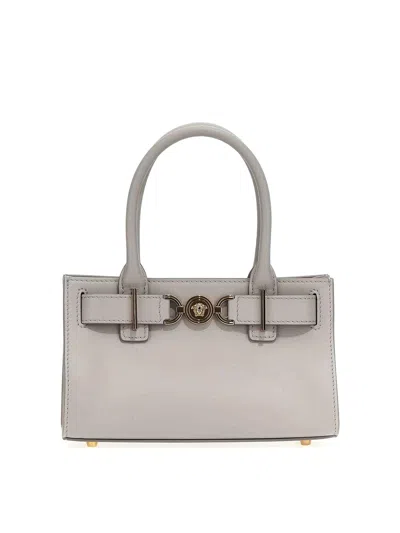 Versace Medusa  Small Shopping Bag In Grey