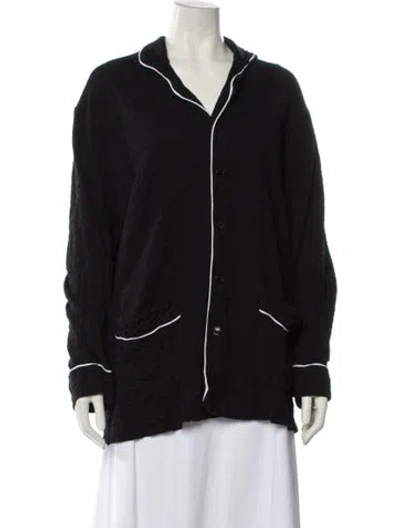 Pre-owned Versace Bomber Jacket In Black