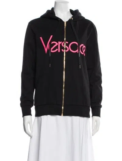 Pre-owned Versace Bomber Jacket In Black