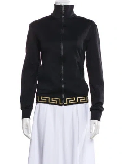 Pre-owned Versace Bomber Jacket In Black