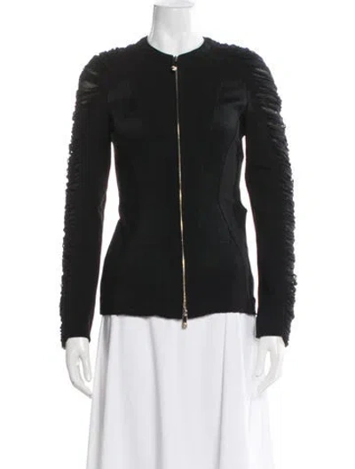 Pre-owned Versace Bomber Jacket In Black