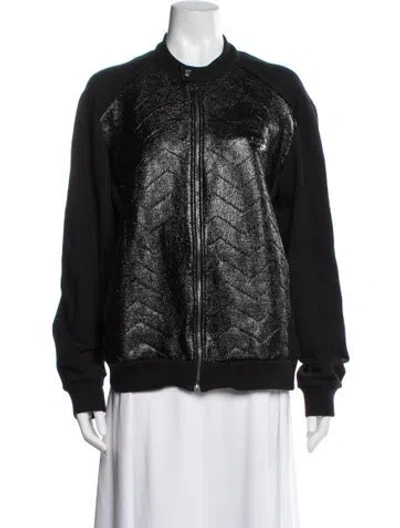 Pre-owned Versace Bomber Jacket In Black