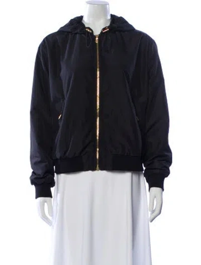 Pre-owned Versace Bomber Jacket In Blue