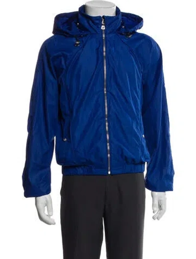 Pre-owned Versace Bomber Jacket In Blue