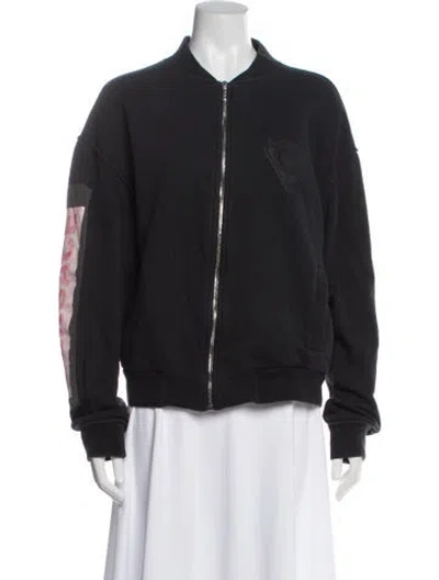 Pre-owned Versace Bomber Jacket In Gray
