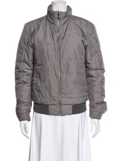 Pre-owned Versace Bomber Jacket In Grey