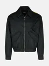 Versace Bomber Jacket In Black Polyamide In Black