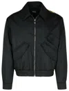 Versace Bomber Jacket Nylon Shoulder Patches In Black